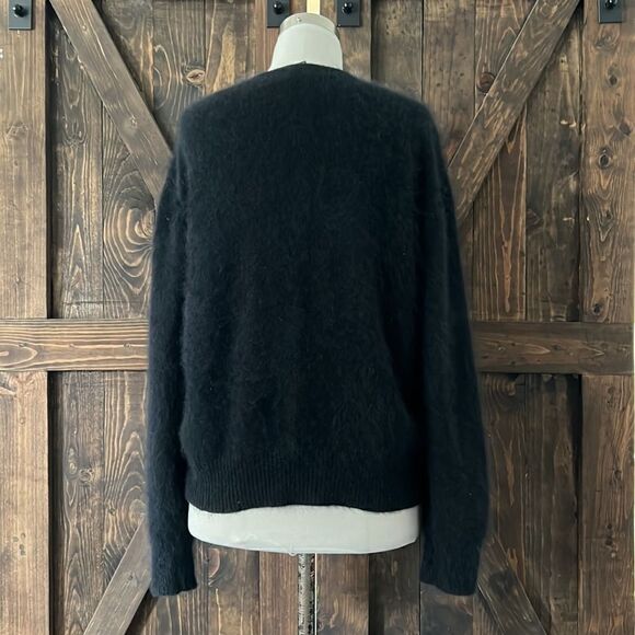 I.B diffusion vintage fuzzy rabbit hair black sweater Sz- Med - Picture 4 of 10